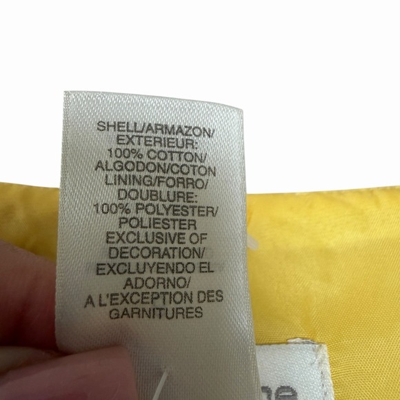 Y2K Liz Claiborne Yellow Poodle Print Cotton Dress Size 6 Novelty Retro Kitschy - Picture 10 of 16